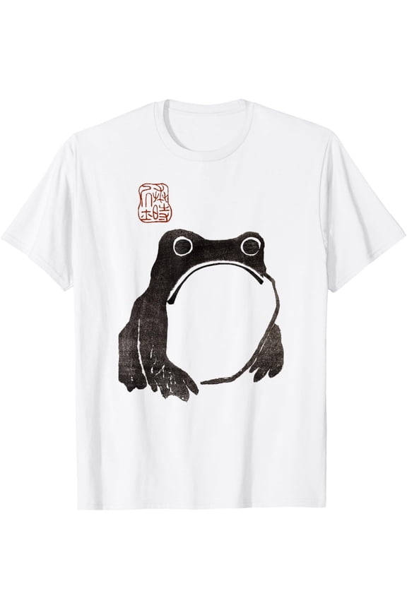 Cute Cottagecore Frog Grumpy Japanese Frog T-Shirt All Size S-5XL