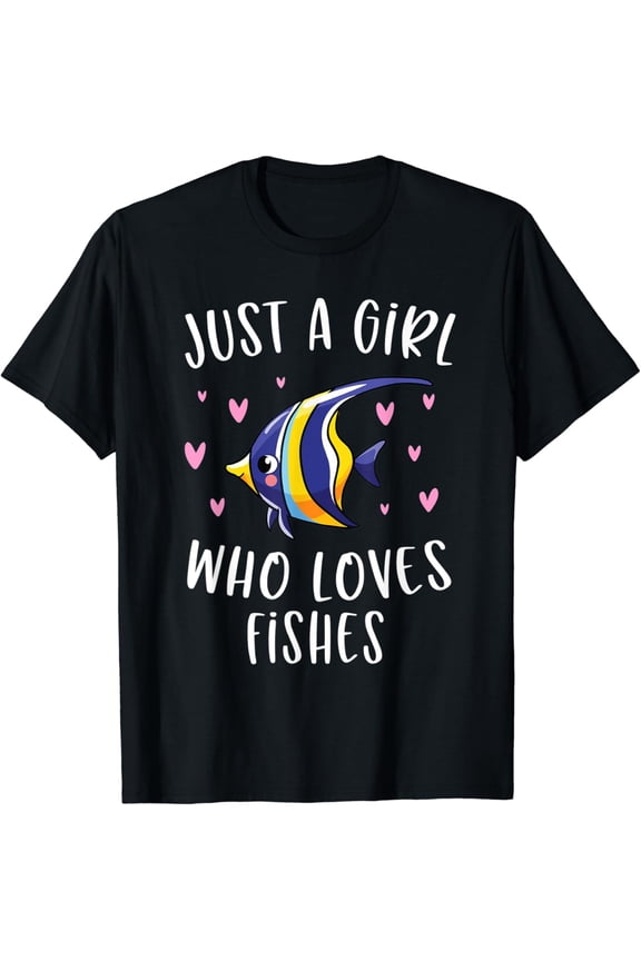 Cute Fishing Shirt For Girls Just A Girl Who Loves Fishes T-Shirt