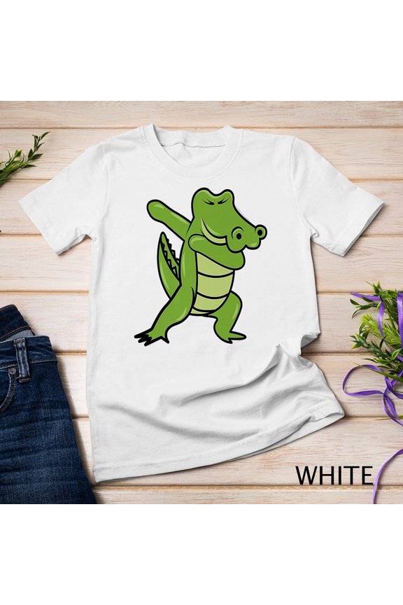 Dabbing Alligator Shirt Cute Dainty Crocodile Unisex T-Shirt Gift For Him/Her Gift For Him/Her