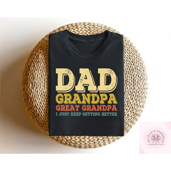 Simple Fit Dad Grandpa Great Grandpa Shirt, Retro Grandpa T-Shirt, Father'S Day, Trendy Daddy Gift, Father'S Day Outfit, Great Grandpa Tee