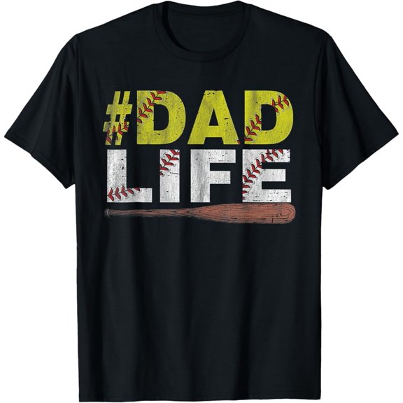 Simple Fit Dad Life Softball Baseball Daddy Sports Father'S Day T-Shirt All Size S-5Xl
