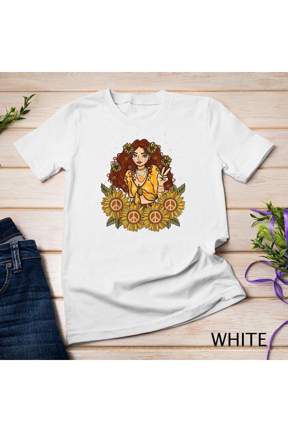 Daisy Peace Sign Hippie Soul Tshirt Cute Daisy Lover Gifts Unisex T-Shirt Gift For Him/Her Gift For Him/Her Gift For Him/Her