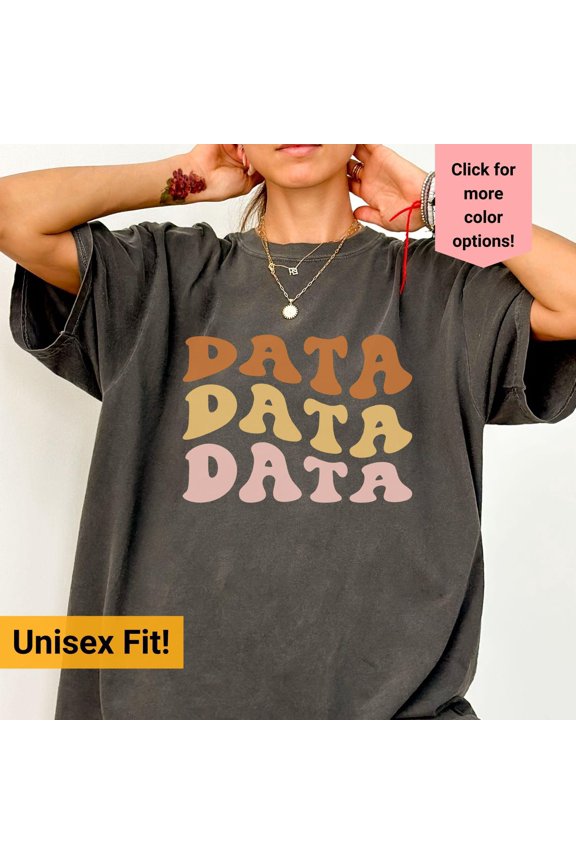 Data Retro Shirt, Wavy Text Shirt, BA Wavy Text Shirt, Analysis Shirt, Gift For Behavioral Analyst , Spreadsheet Shirt