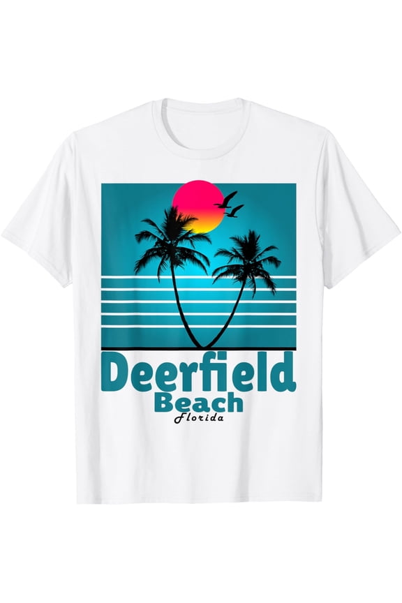 Deerfield Beach Florida Fl Summer Seagull Souvenirs T-Shirt All Size S-5XL