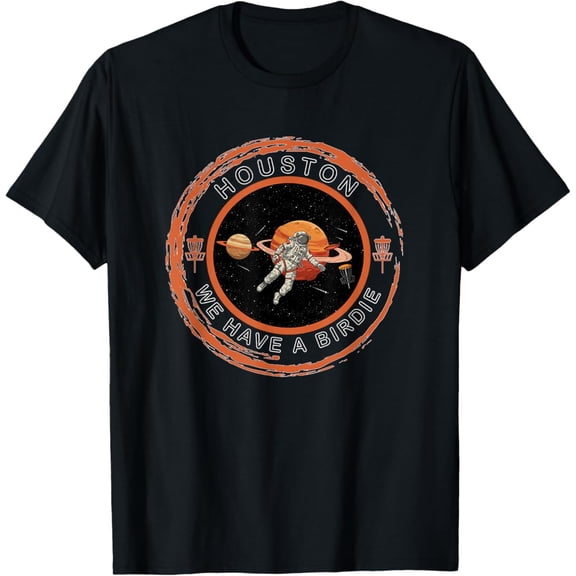 Simple Fit Disc Golf Astronaut We Have A Birdie T-Shirt All Size S-5Xl