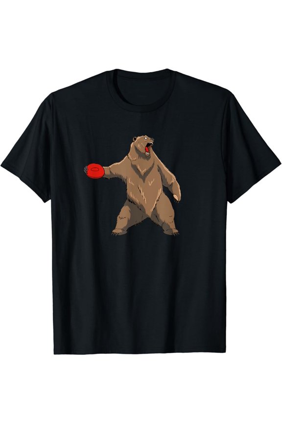 Disc Golf Grizz Brown Bear - Frolf Frisbee Golf T-Shirt All Size S-5Xl
