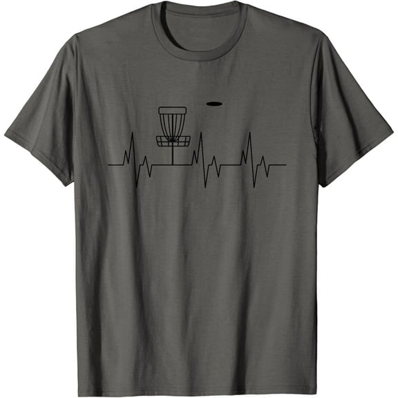 Simple Fit Disc Golf Heartbeat Cute Alternative Sports Lover Gift T-Shirt All Size S-5Xl