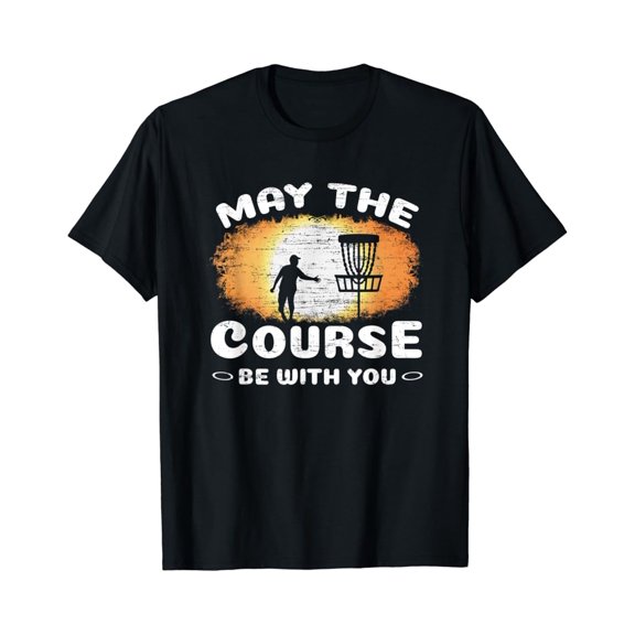 Simple Fit Disc Golfer Shirt May The Course Be With You Disc Golf T-Shirt All Size S-5Xl