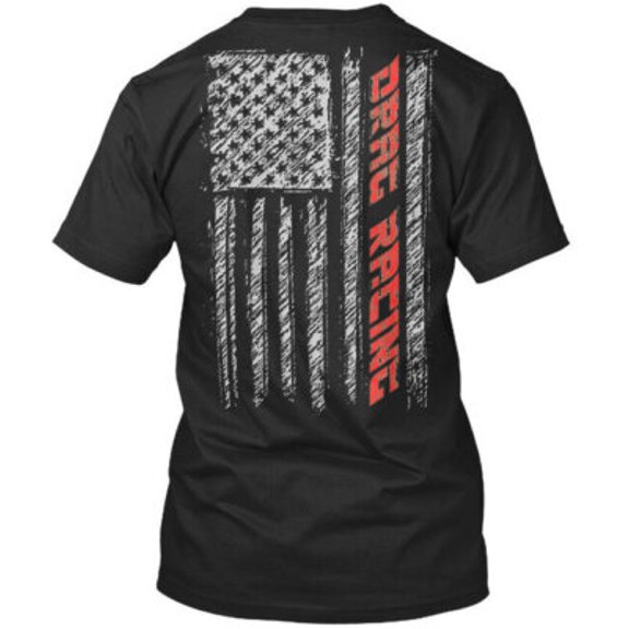 Simple Fit Drag Race Flag Racing T-Shirt Made in USA T-Shirt Made in USA All Size S-5XL