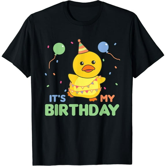 Simple Fit Duck Birthday For Children It'S My Birthday T-Shirt