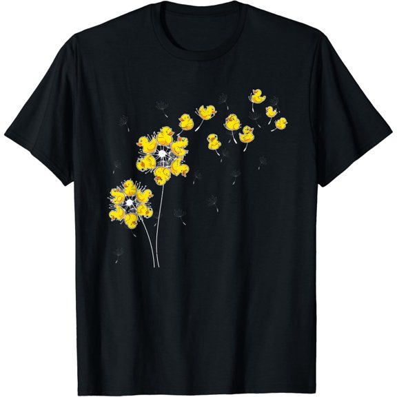 Simple Fit Ducky Rubber Duck Lover Dandelion Duckling Rubber Duck T-Shirt
