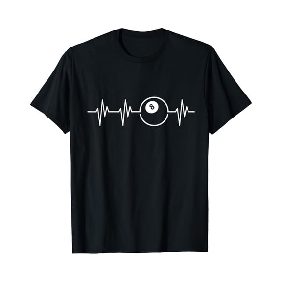 Simple Fit Eight Ball Heartbeat Billiards Lover Or Player T Shirt All Size S-5Xl