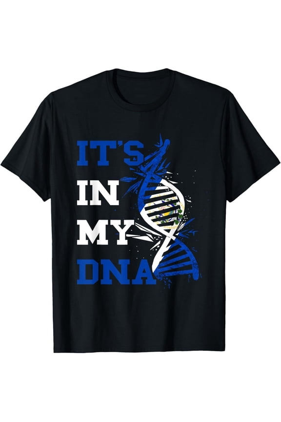 El Salvador It'S In My Dna Salvadorian El Salvador Flag T-Shirt Hoodie Gift For Him/Her