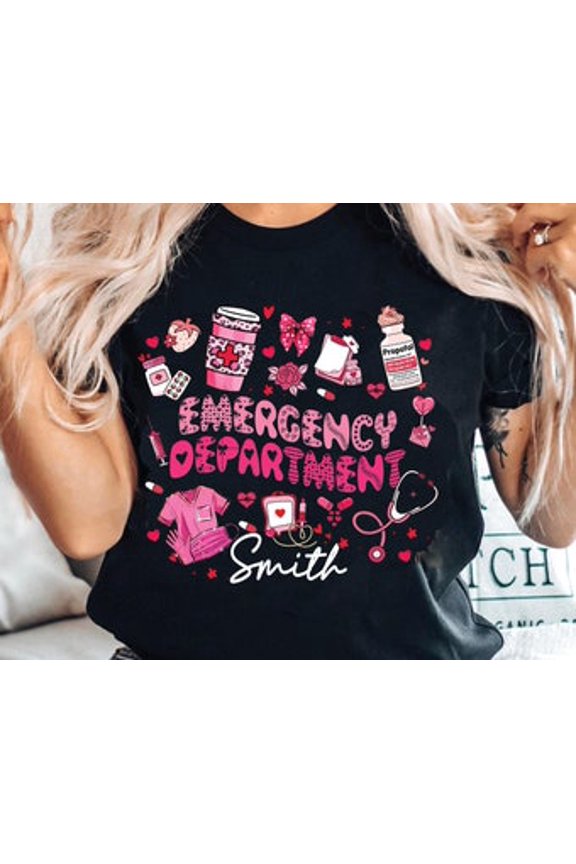 Emergency Department Valentine Tshirt, Cute Er , Er Nurse Shirt, Emergency Room, Emergency Department Gift, Cute Valentine Gift