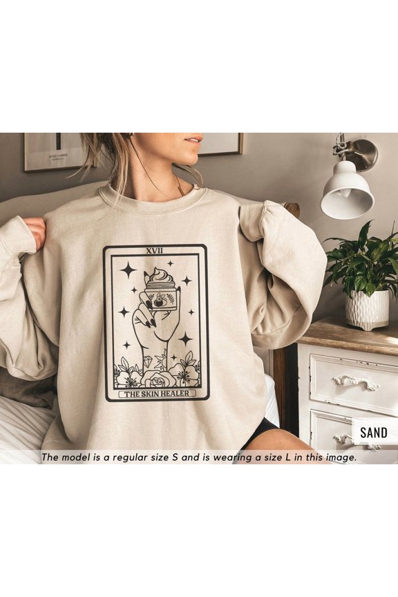 Esthetician , Skin Healer, Esthetician Sweater, Gift For Esthetician, Esthetician Gift, Skin Care Oversized Crewneck All Size S-5XL