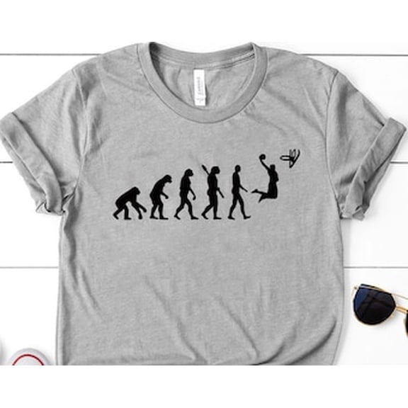 Simple Fit Evolution Of Human Basketball Shirt, Basketball Evolution Shirt, Basketball Shirt, Basketball Player Shirt, Evolution Shirt, Sport Tee