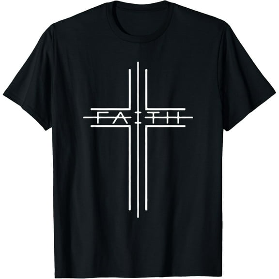 Simple Fit Faith Cross Jesus Christian Religious T-Shirt