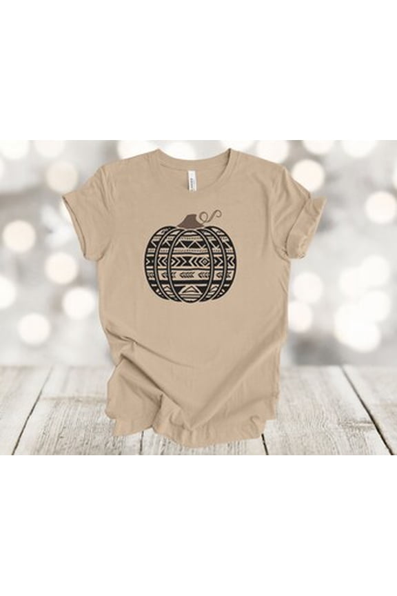 Fall Shirt, Aztec Pumpkin, Autumn Pumpkin, Thanksgiving, Soft Unisex Shirt, Plus Sizes Available All Size S-5XL