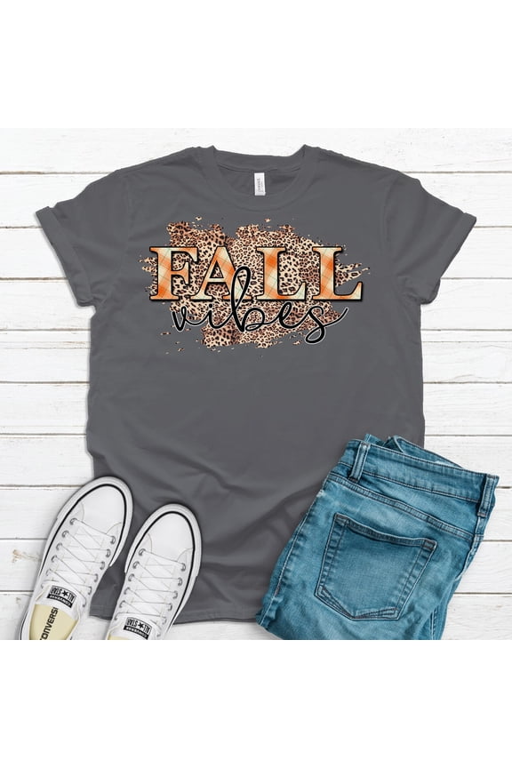 Fall Shirt, Fall Vibes, Leopard Print, Love Fall Shirt, Soft Unisex Tee, Plus Size Plus Sizes Available All Size S-5XL