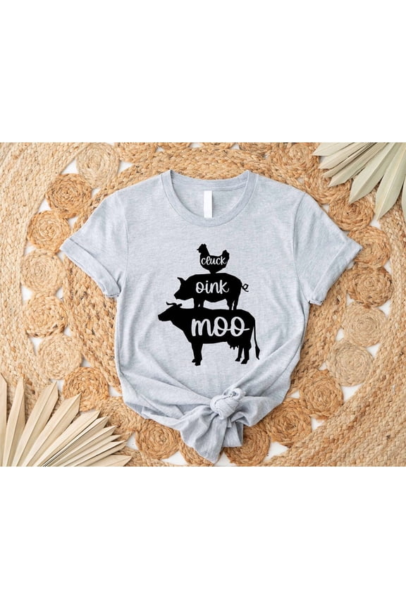 Farm Animal Shirt, Cluck Oink Moo Shirt, Farm Shirt, Chicken Shirt, Chicken Shirt, Cow Shirt, Farm Girl Shirt, Farm Life Shirt, Country Girl All Size S-5Xl