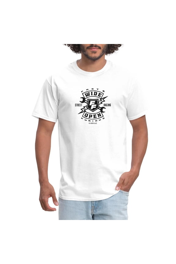 Simple Fit Fast And Furious Logo Wide Open Men'S T-Shirt