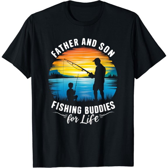 Simple Fit Father And Son Fishing Buddies For Life T-Shirt