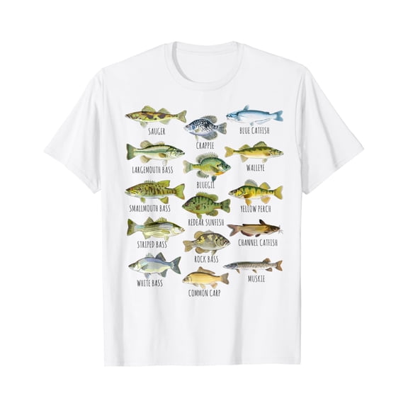 Simple Fit Fish Species Biology Types Of Freshwater Fish Fishing T-Shirt