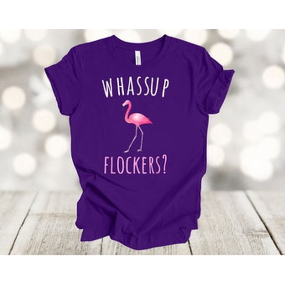 Simple Fit Flamingo Shirt, Wassup Flockers, Flamingo Lover, Pink Flamingo, Unisex Tee, Plus Size Plus Sizes Available All Size S-5XL
