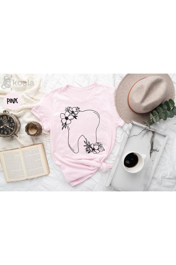 Floral Tooth Shirt, Floral Dentist Shirt, Dental Assistant Shirt, Orthodontic Dental Tee, Dentist Shirt, Dental Life Shirt, Dental Tee All Size S-5XL