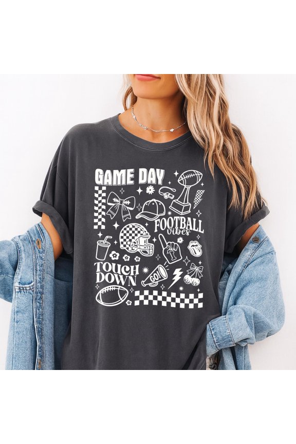Football Shirt Game Day Shirt Football Mama Shirt Sports Touchdown Season Tee Collage Shirt Football All Size S-5XL
