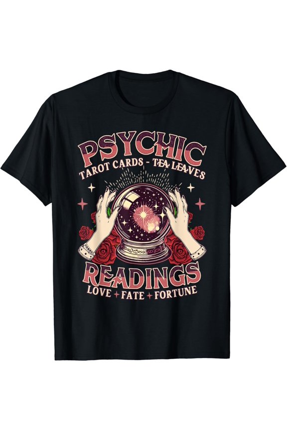 Fortune Telling Psychic Tarot Cards Tea Leaves Readings T-Shirt