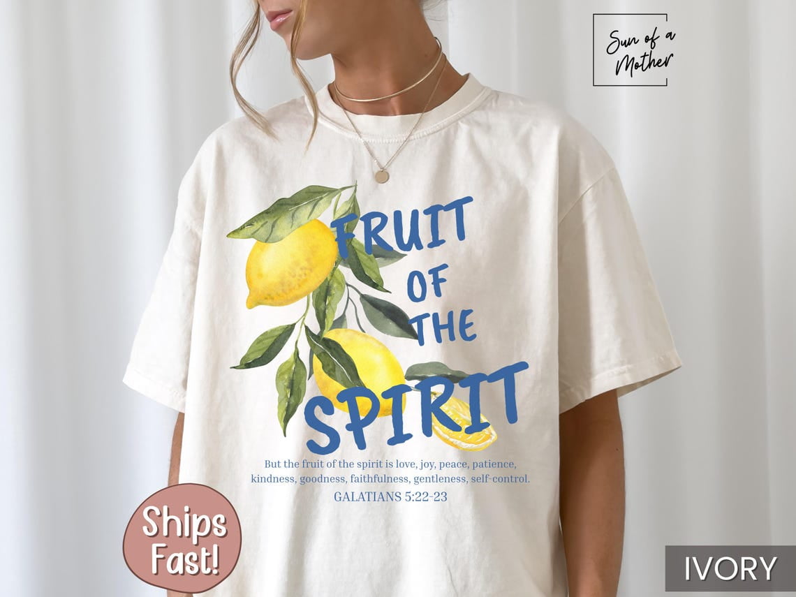 Simple Fit Fruit Of The Spirit Shirt Christian Graphic Tee Italian ...