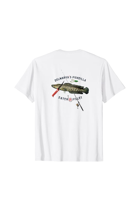 Fun Outdoors Snakehead Fishzilla Fishing T-Shirt Delmarva'S