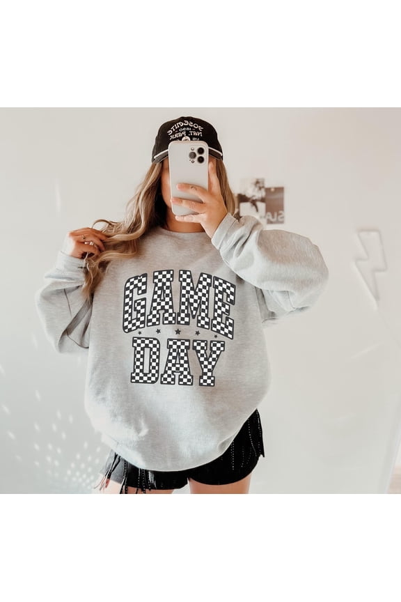 Game Day Sweatshirt, Fall Football Crewneck, Cute Game Day Outfit, Sporty Pullover for Her, Sunday Tailgate Shirt, Cute Cozy College Apparel All Size S-5XL