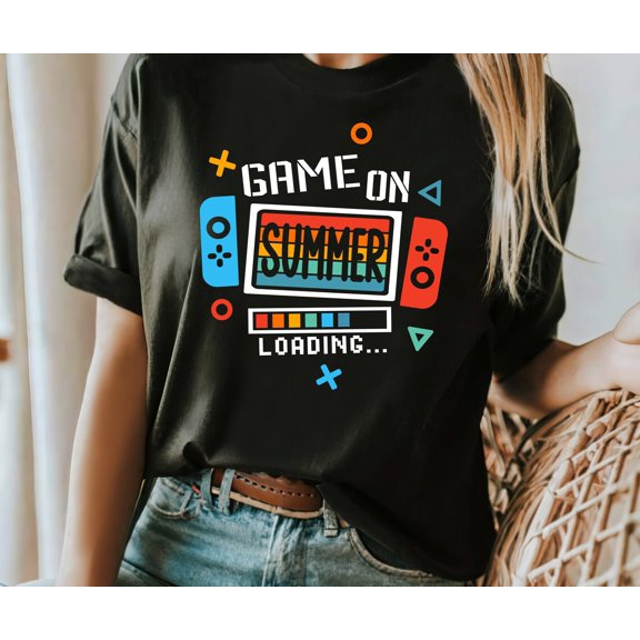 Simple Fit Game On Summer Loading Shirt, Last Day Of School Shirt, Boys Summer Vacation Shirt, Summer Shirt, Summer Video Game Shirt, Gamer Shirt