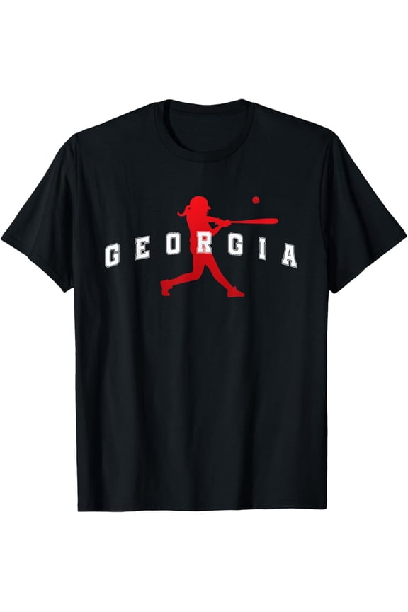 Georgia Softball Red Team Player T-Shirt All Size S-5Xl