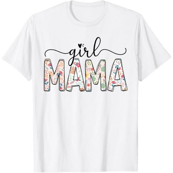 Simple Fit Girl Mama Floral Girl Mom Vintage Blessed Mama Vibes T-Shirt