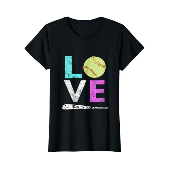 Simple Fit Girls Love Softball Best Fun Birthday Gift Tshirt All Size S-5Xl