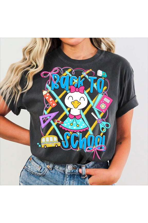 Goose Back to School, Goose, Teacher, First Day of School, Teach, 1st Day of School, Teacher Back to School All Size S-5XL