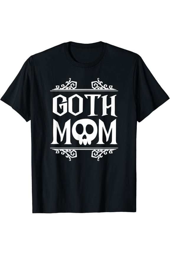 Goth Mom Baby Carriage Creepy Witchy Shower Gift Womens T-Shirt