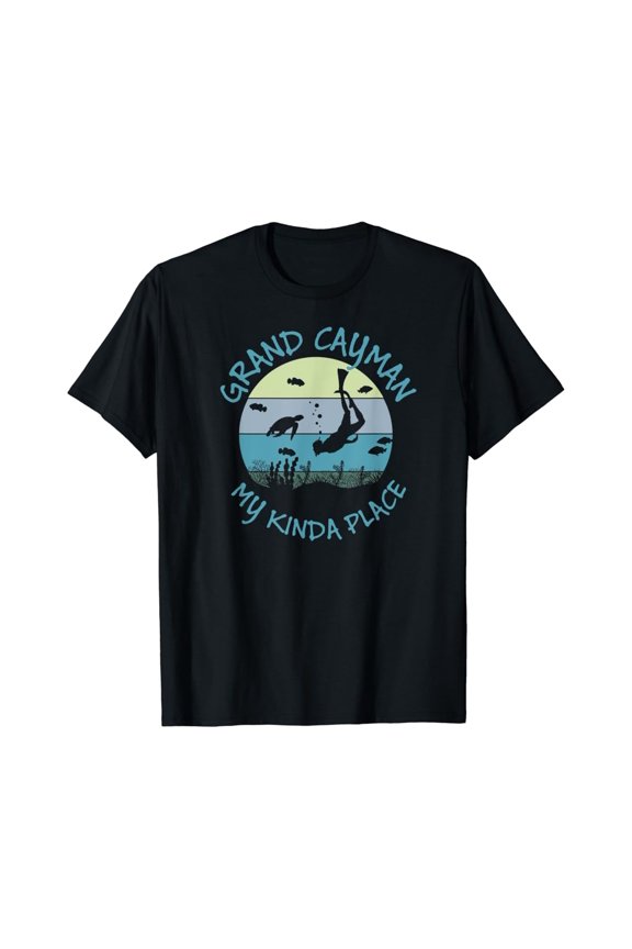 Grand Cayman Vintage Summer Vacation Diving And Scuba Gift T-Shirt All Size S-5XL