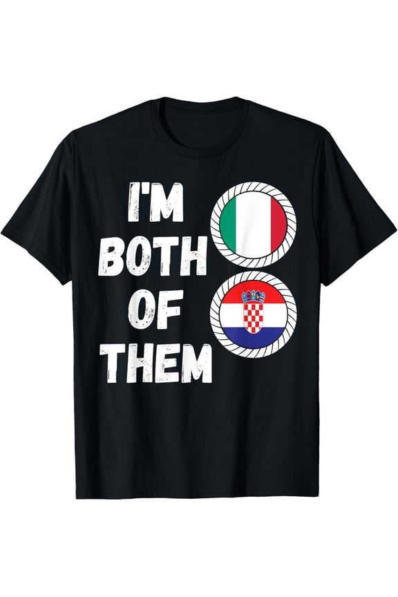 Half Italian Half Croatian Heritage Italia Croatia Dna Flag T-Shirt Hoodie Gift For Him/Her