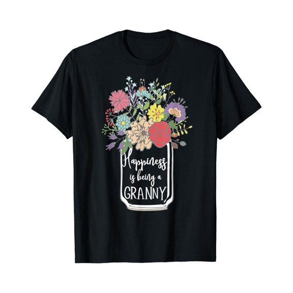Simple Fit Happiness Is Being A Granny Flower T-Shirt