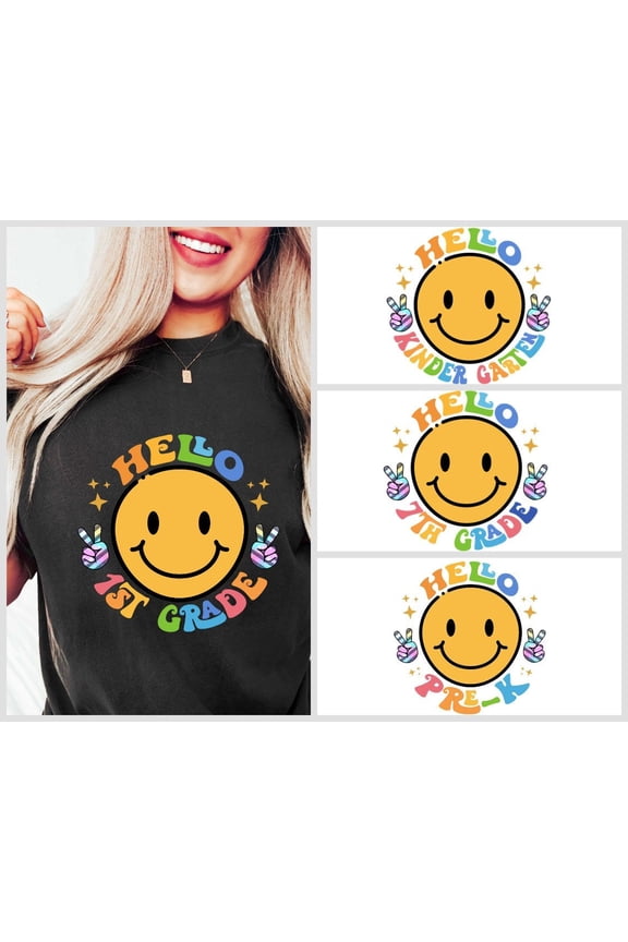 Happy Face Student School Shirt, Happy Teacher Shirt, Happy Student Sweatshirt, 2nd Grade Sweatshirt, School Hoodie, School Grade Hoodie