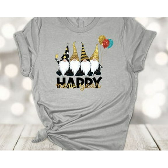 Simple Fit Happy New Year Gnomes, Happy New Year, New Years Eve Shirt, Soft Unisex Tee, Plus Size All Size S-5XL