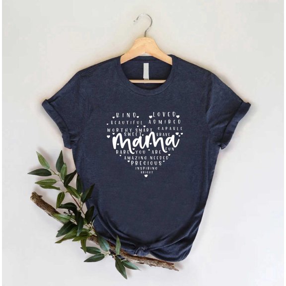 Simple Fit Heart Mama Shirt, Loved Mama Shirt, Blessed Mama Shirt, Mom Life Shirt, Mom Quote Shirt, Mama Gift, New Mom Shirt, New Mama Gift, Mommy Tee All Size S-5XL