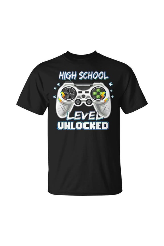 High School Level Unlocked Gamer First Day Of School Boys Unisex T Shirt Gift For Him/Her