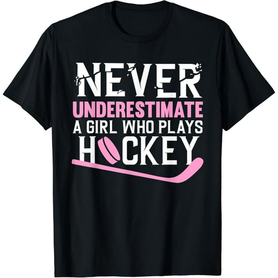 Simple Fit Hockey Art For Girls Women Field Hockey Player Sport T-Shirt All Size S-5Xl