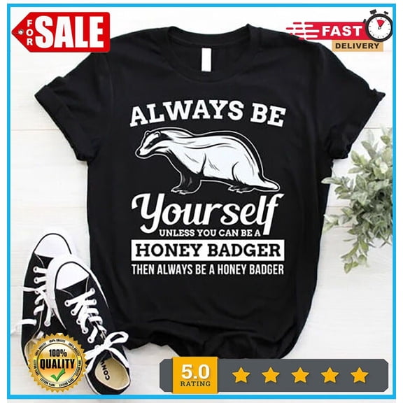 Simple Fit Honey Badger Don'T Care Do I Look Like I Care T-Shirt, Honey Badgers ... Gift For Him/Her