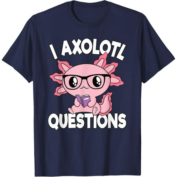 Simple Fit I Axolotl Questions Mexican Salamander Pink Axolotl T-Shirt All Size S-5Xl